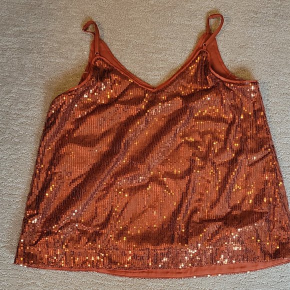 Orange sparkly tank - Picture 2 of 2